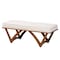 Baxton Studio Chenoa Japandi Cream Boucle Fabric and Walnut Brown Finished Wood Bench 233-13318-ZORO - alternate 1